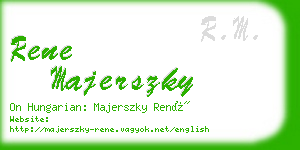 rene majerszky business card